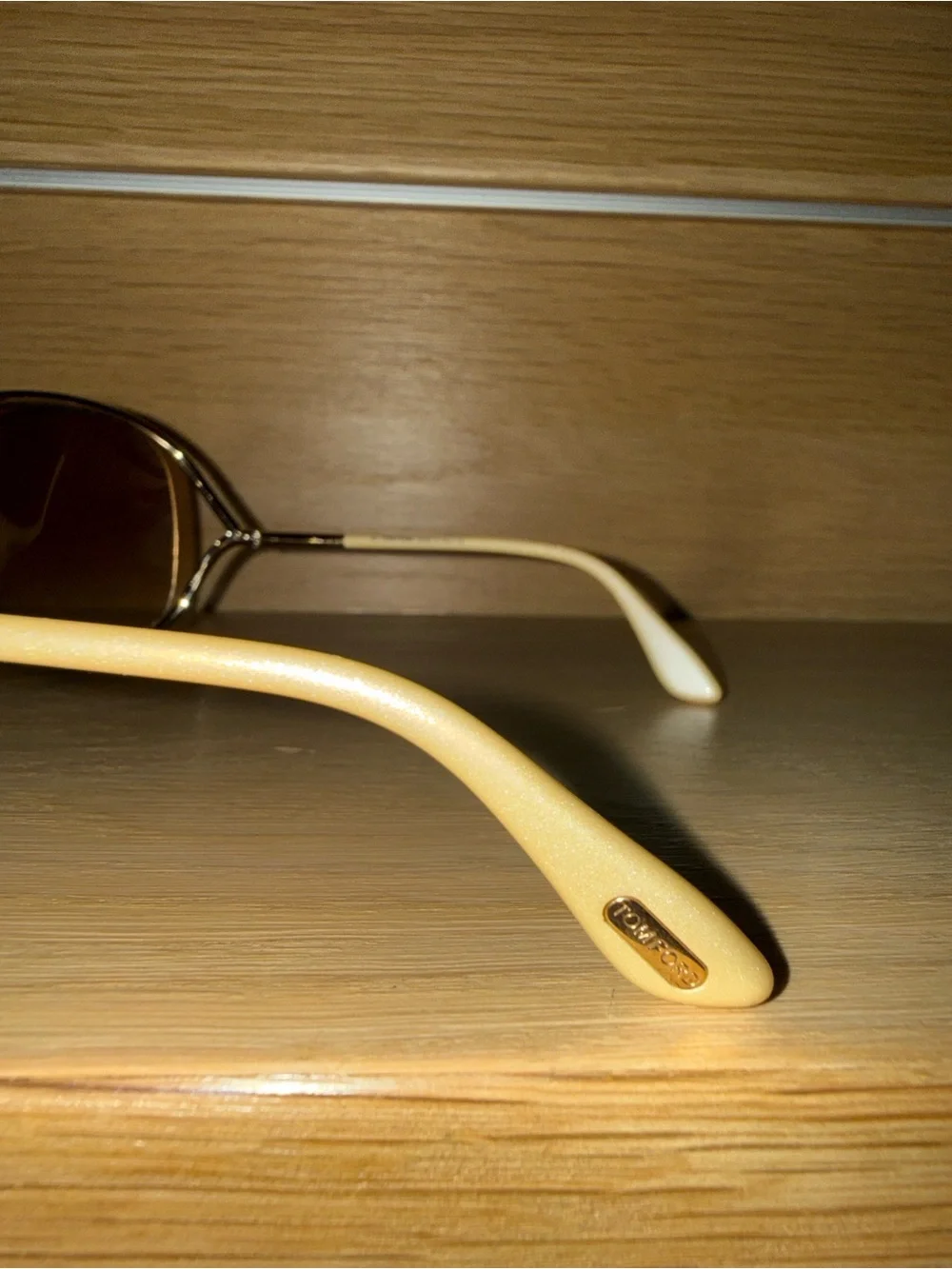 Tom Ford Miranda TF130 28F 68-10 Aviator Sunglasses Rose Gold Gradient Authentic